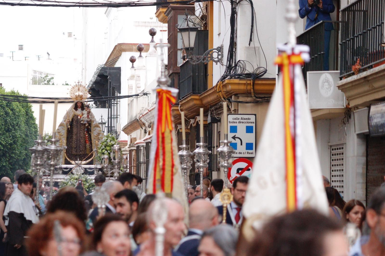 La Virgen del Carmen se traslada a la Iglesia Mayor para participar en el Corpus de San Fernando