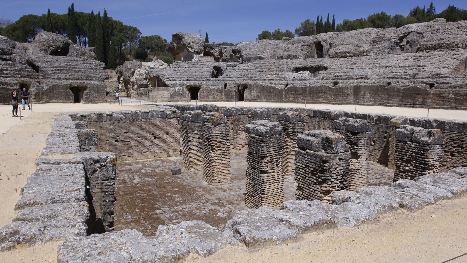 El anfiteatro de Itálica, en Santiponce (Sevilla).