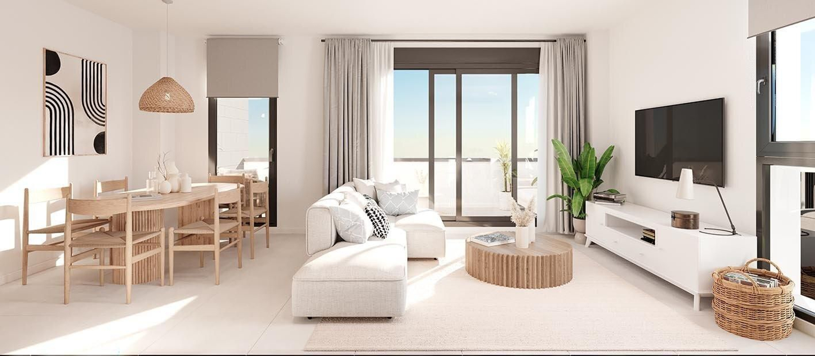Imagen proyectada de una de las futuras viviendas de la Promoción Habitat Nuevo San Lucas en Málaga Imagen proyectada de una de las futuras viviendas de la Promoción Habitat Nuevo San Lucas en Málaga