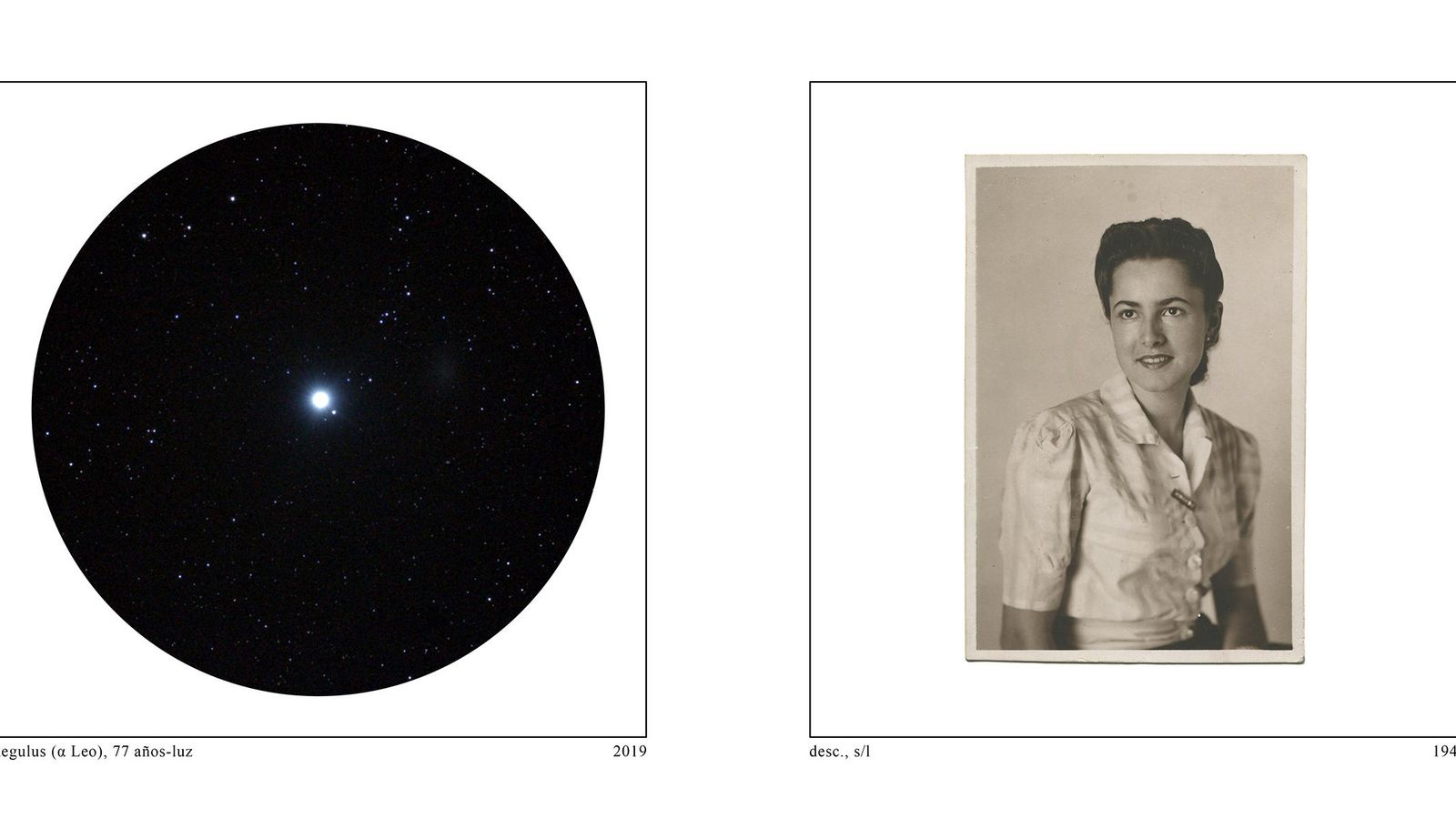 El artista reúne fotografías de estrellas con otras rescatadas de viejos álbumes familiares.