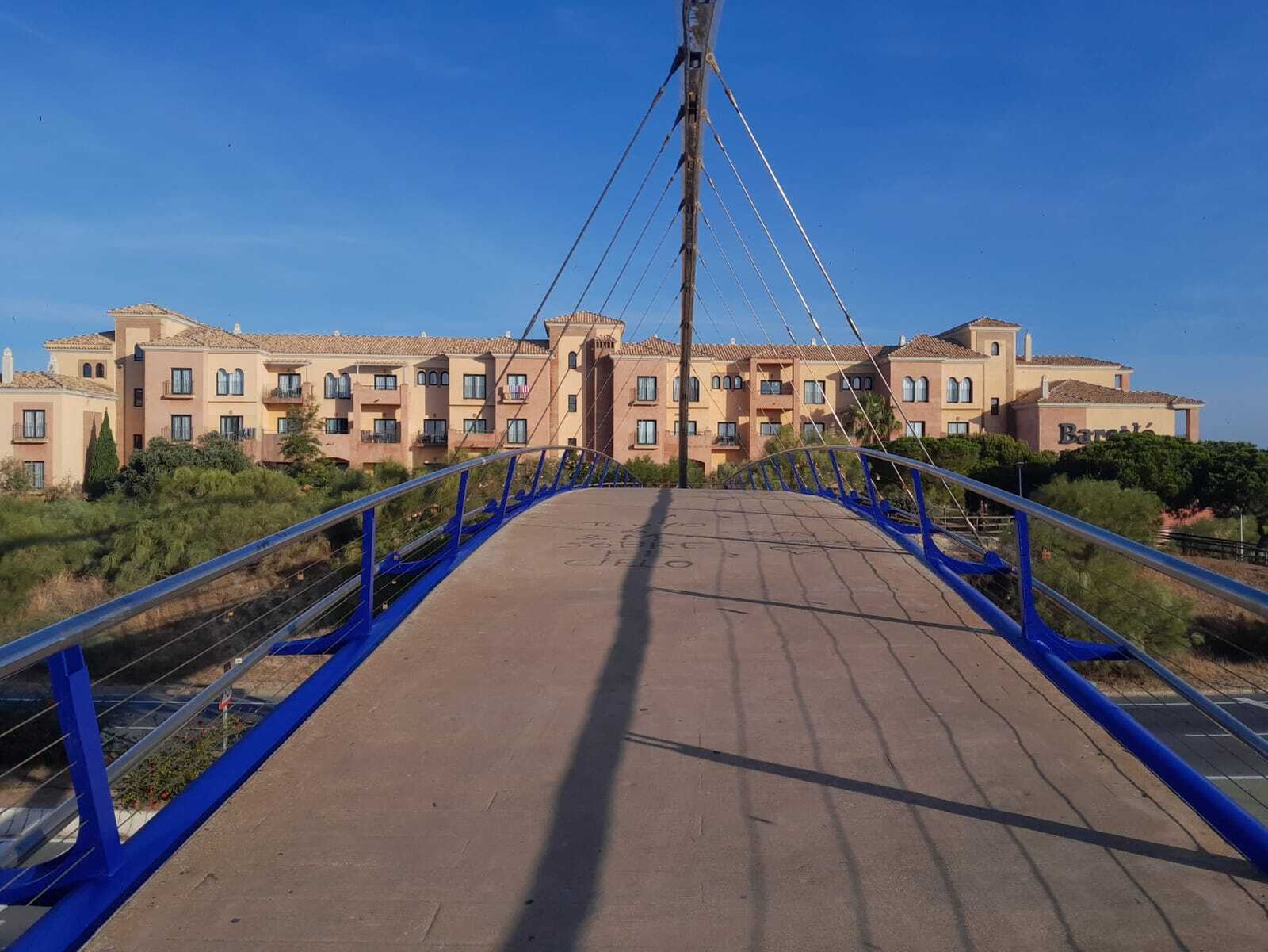 Estado de la pasarela peatonal sobre la N-A-497.