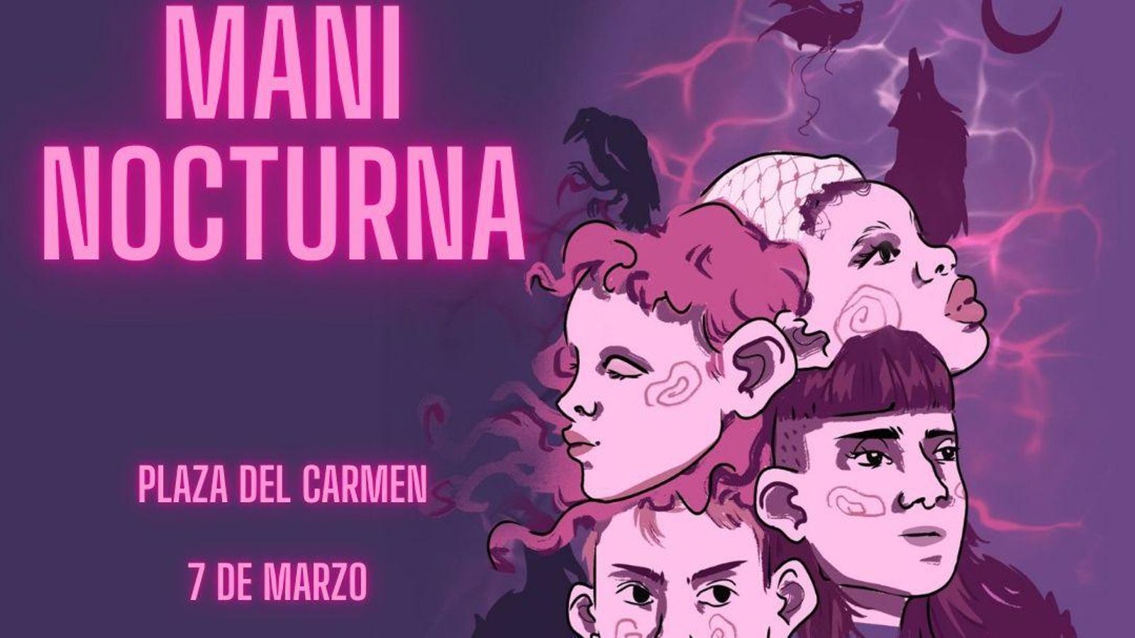 Cartel de la manifestación nocturna de este viernes en Granada