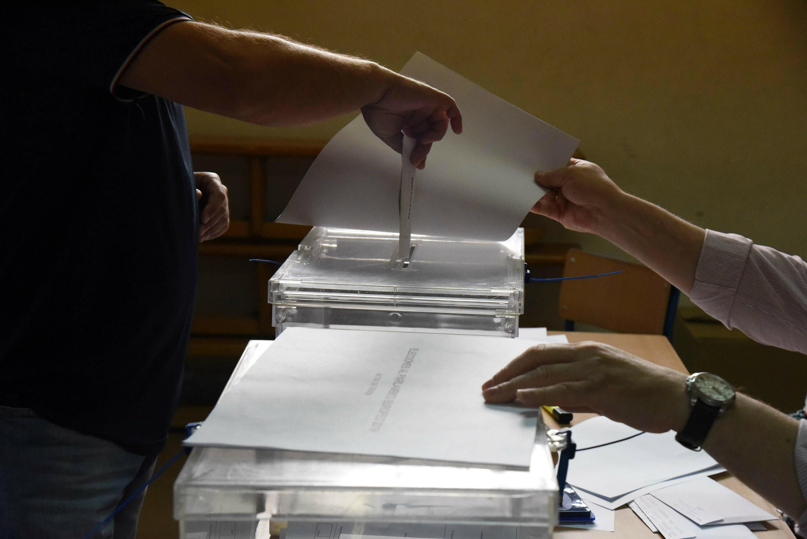 Un momento de la jornada electoral. Un momento de la jornada electoral.