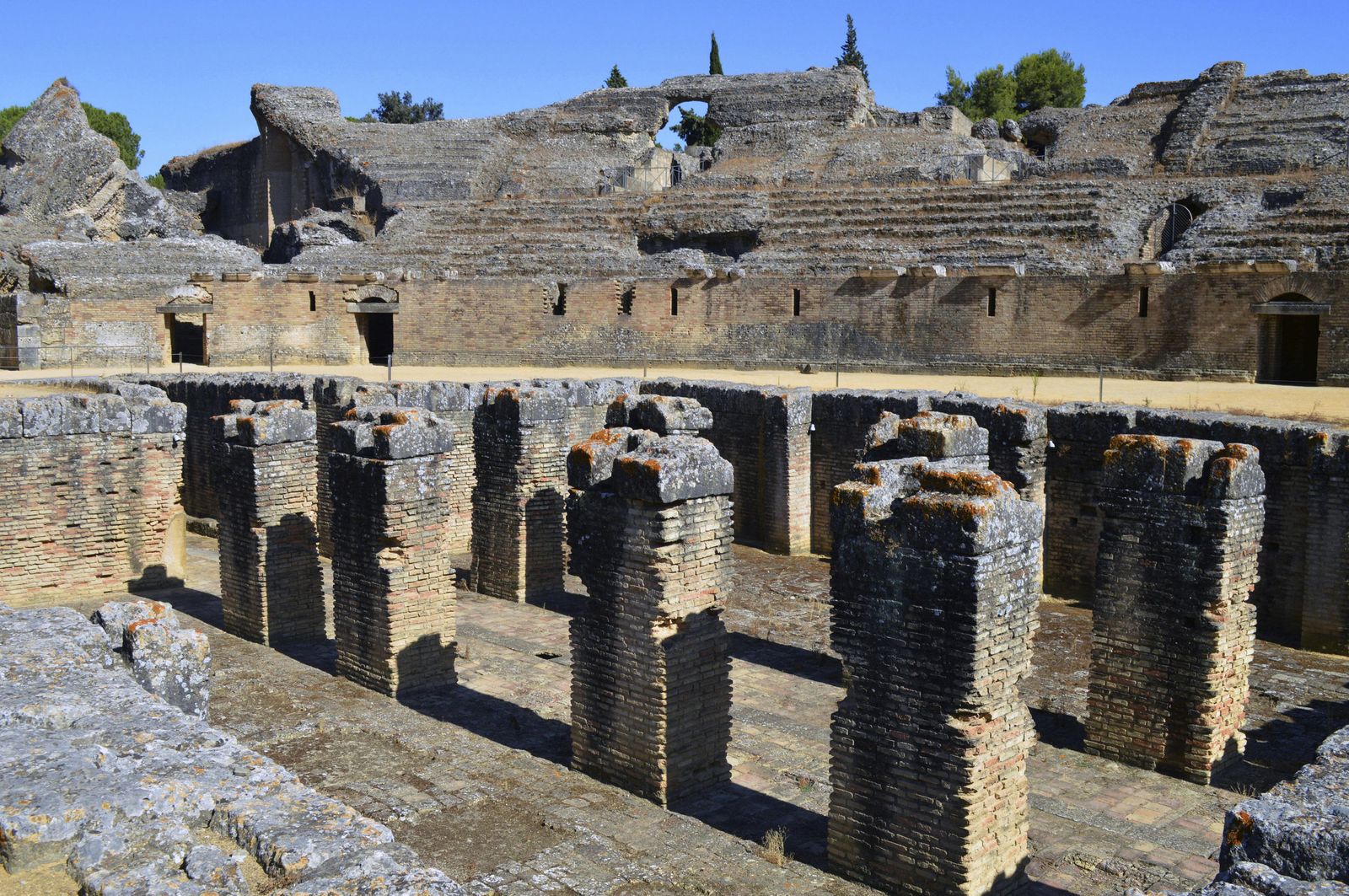 El anfiteatro de Itálica, en una imagen de archivo.