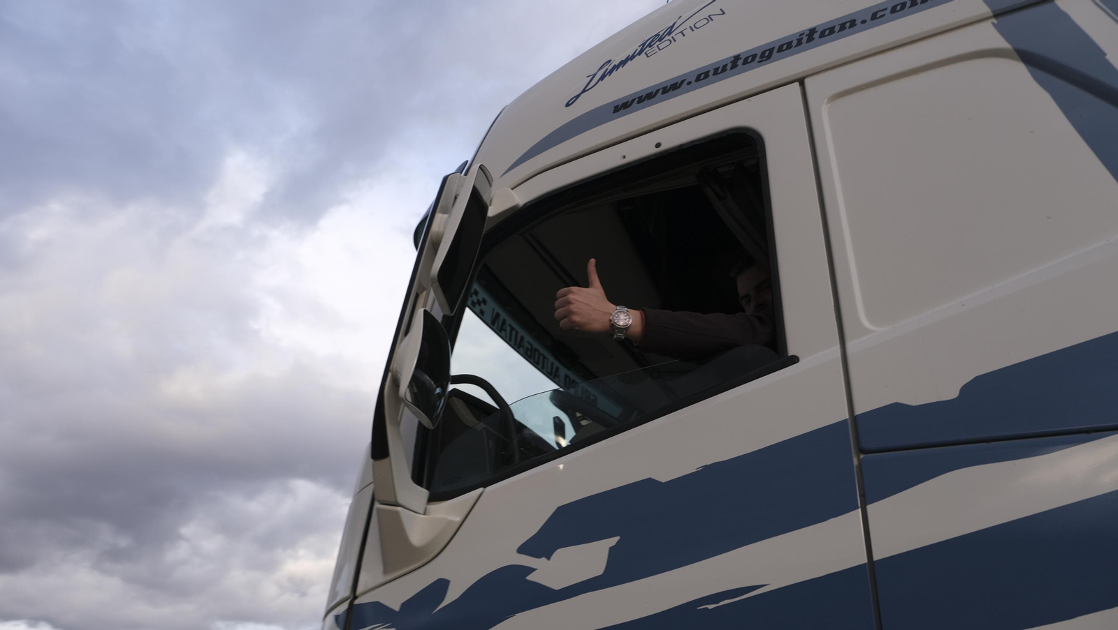 Fotogalería de la protesta de los camioneros de Almería