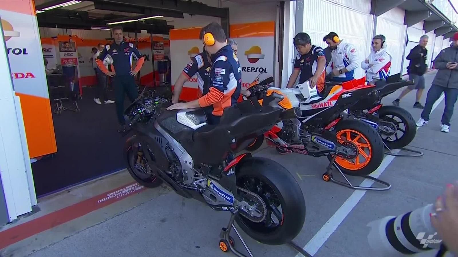 El box de MM93, con las tres Honda que ha tenido a su disposición. © CIRCUIT RICARDO TORMO