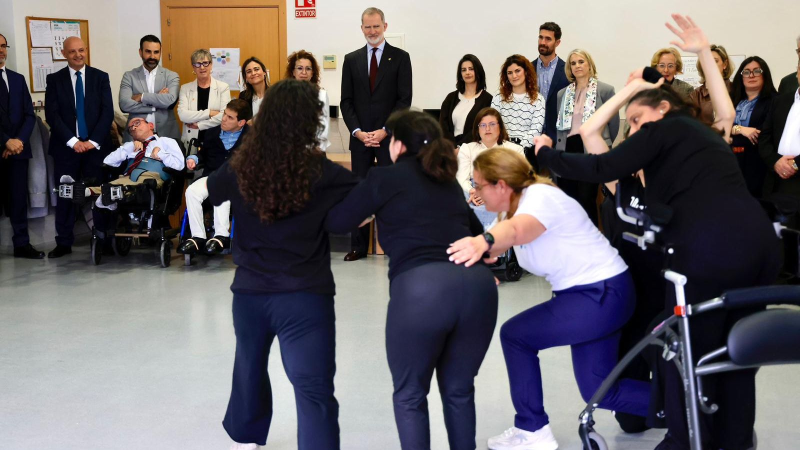 Un momento de la actividad de danza.