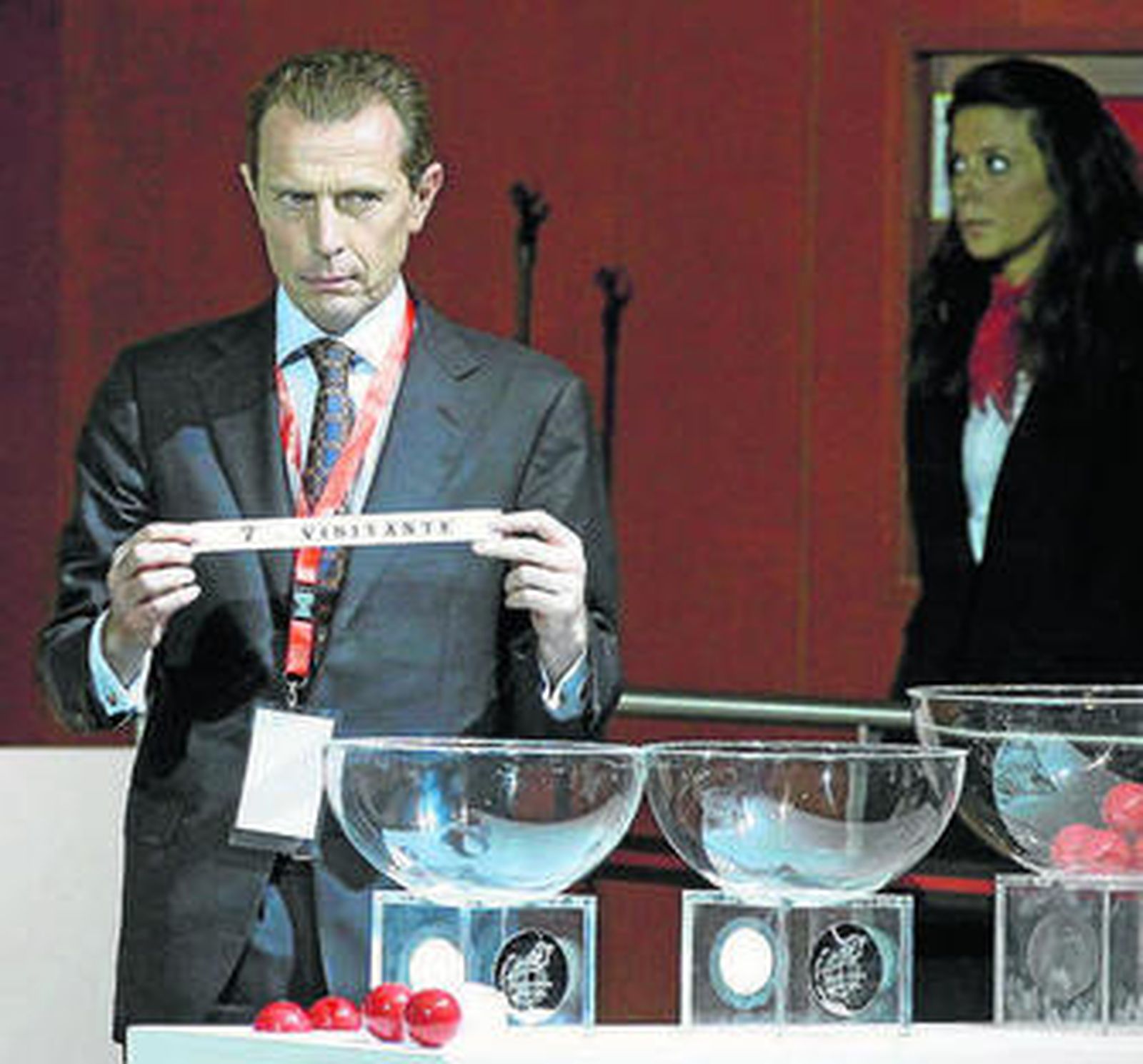 Emilio Butragueño, durante el sorteo del calendario de Liga
