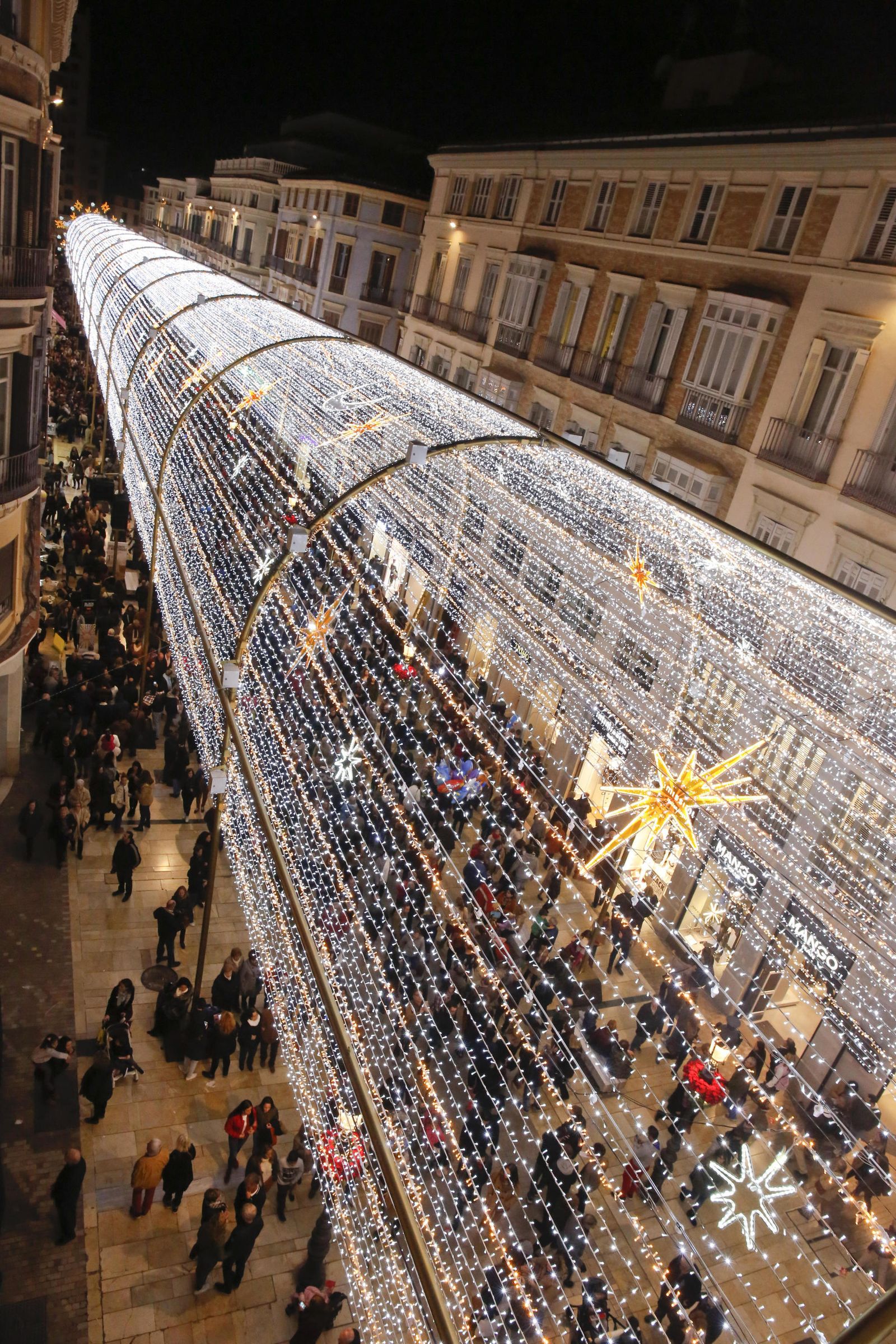 Encendido del alumbrado de Navidad en Málaga