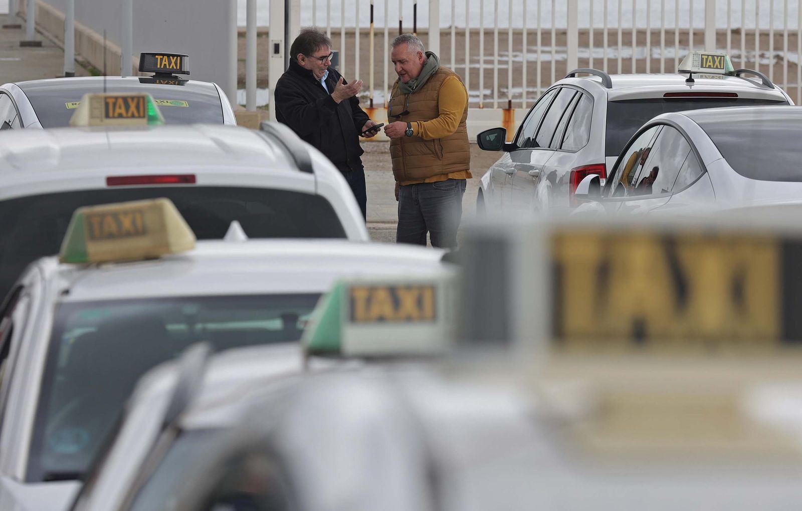 Fotos de las protestas de los taxistas en Algeciras