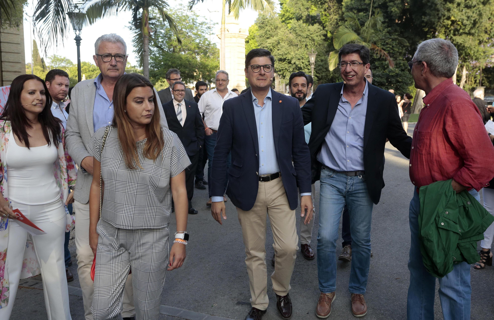 Álvaro Pimentel junto al vicepresidente de la Junta, Juan Marín, en la campaña de las municipales de 2019.