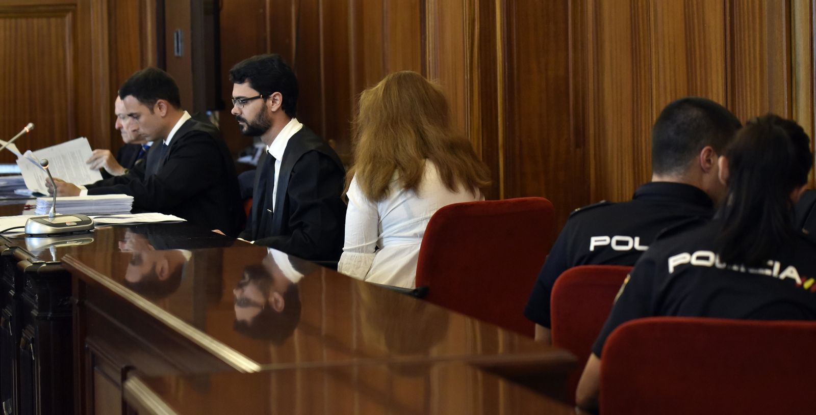 La acusada durante el juicio