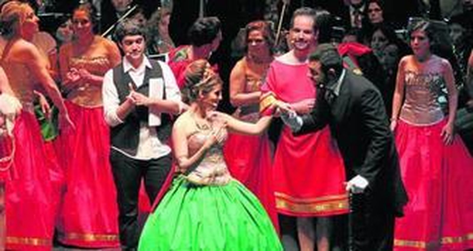 'El fantasma de la ópera' en una de las repesentaciones en la Casa Colón onubense.