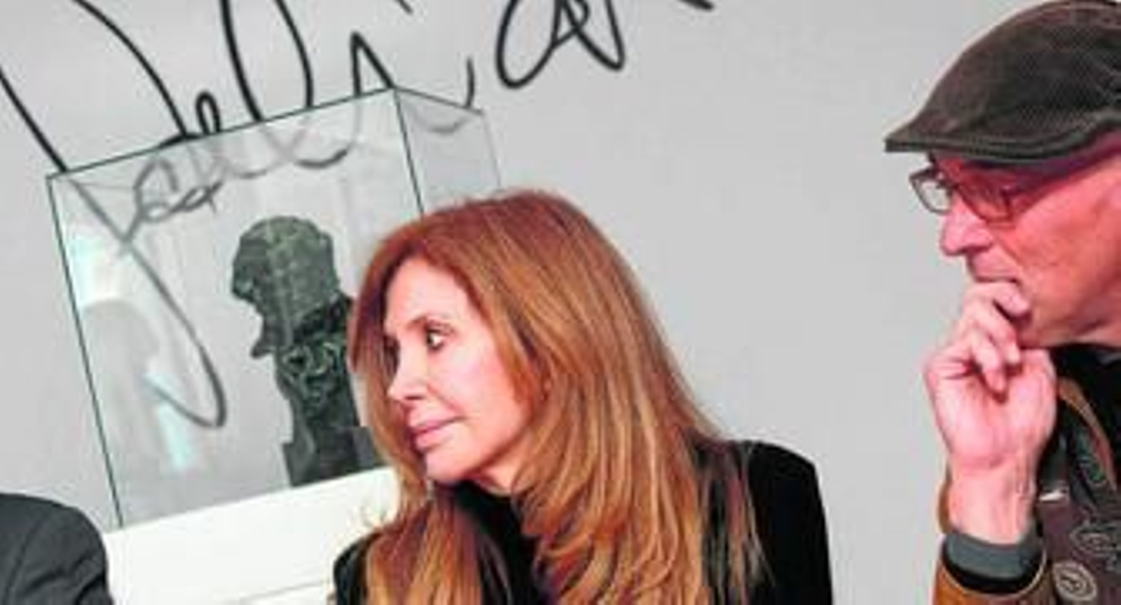 Imagen de la rueda de prensa protagonizada ayer por María Elías en San Roque.