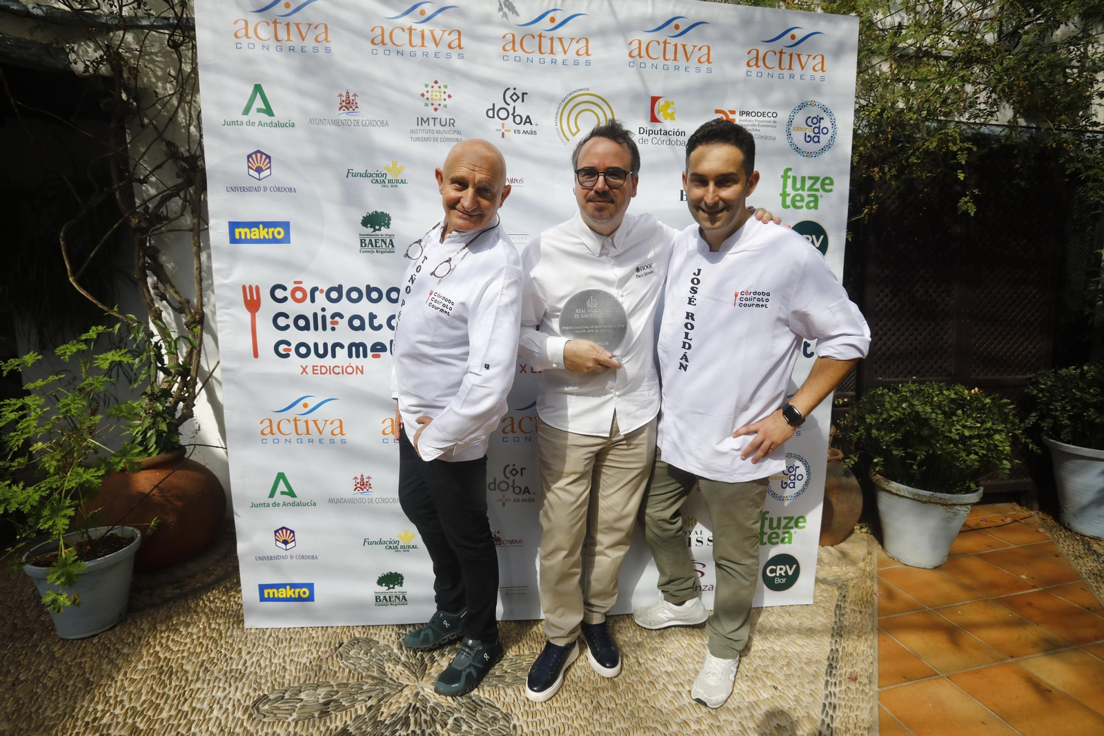 Toño Pérez, Paco Morales y José Roldán en el showcooking de Córdoba Califato Gourmet
