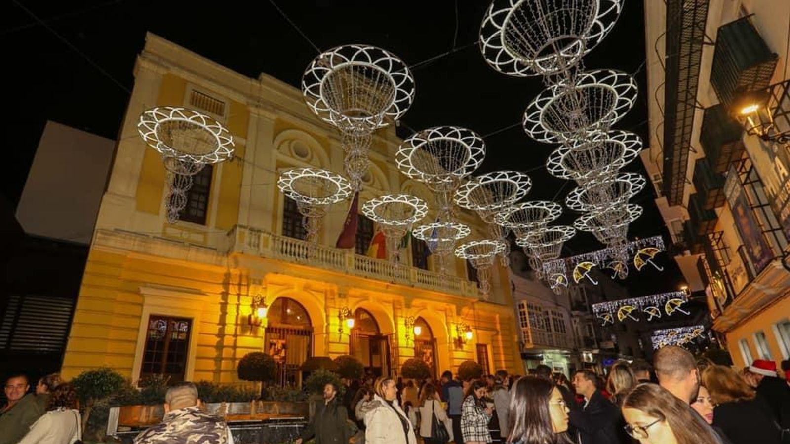 Alumbrado en el Ayuntamiento de Chiclana