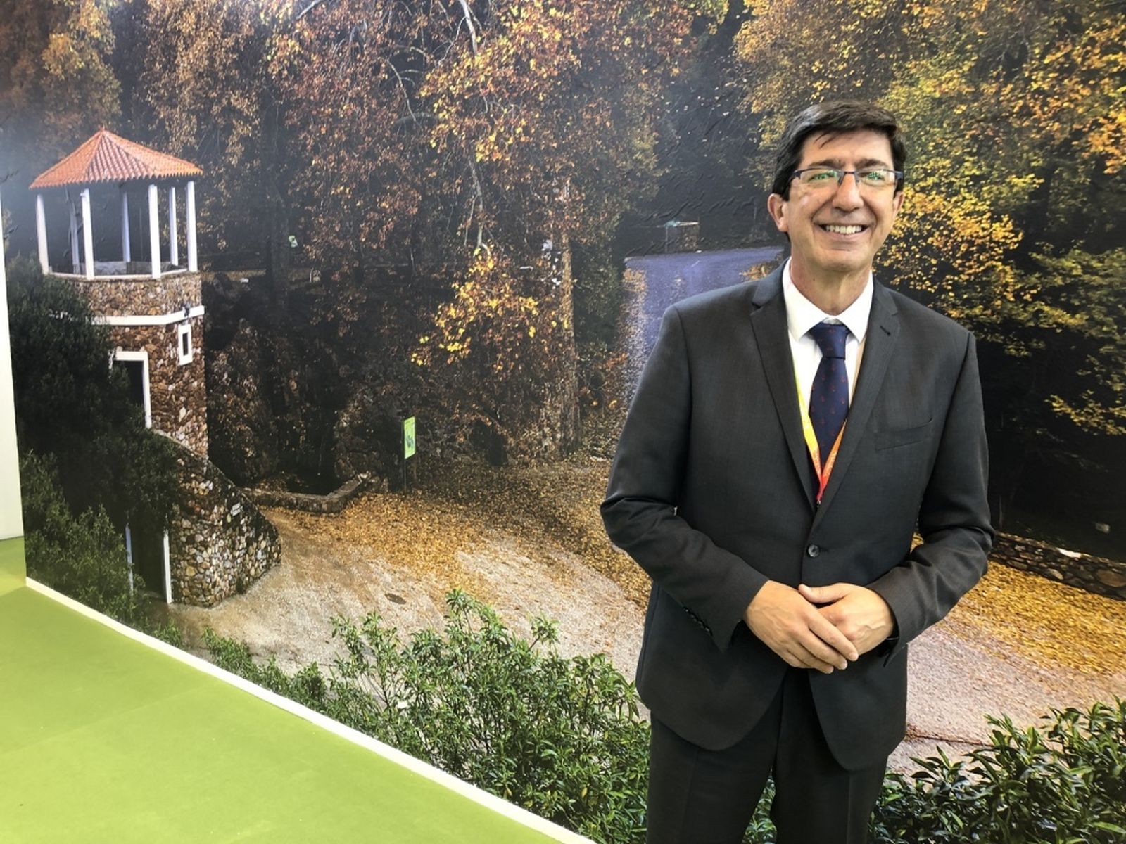 Juan Marín esta mañana en Fitur