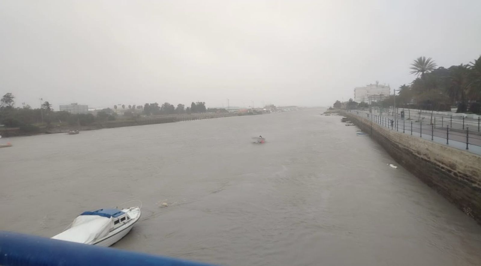 Iamgen real del Río Guadalete por su paso por El Puerto de Santa María
