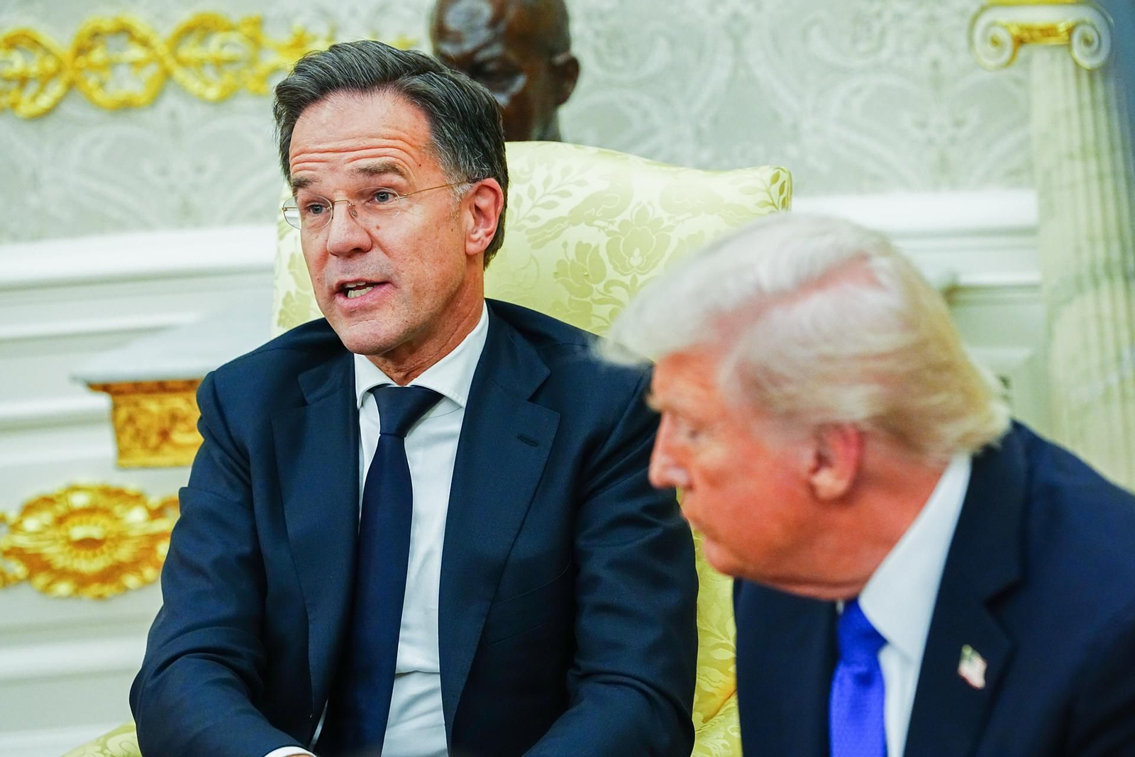 Mark Rutte, con Donald Trump en la Casa Blanca.