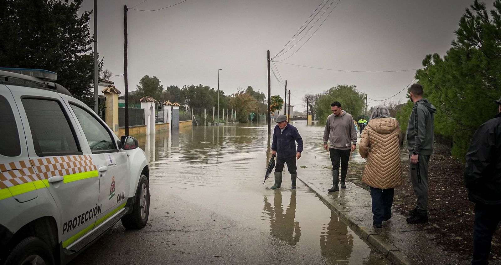 Imágenes de las graves consecuencias de la crecida del rio Guadalete en la zona rural de Jerez