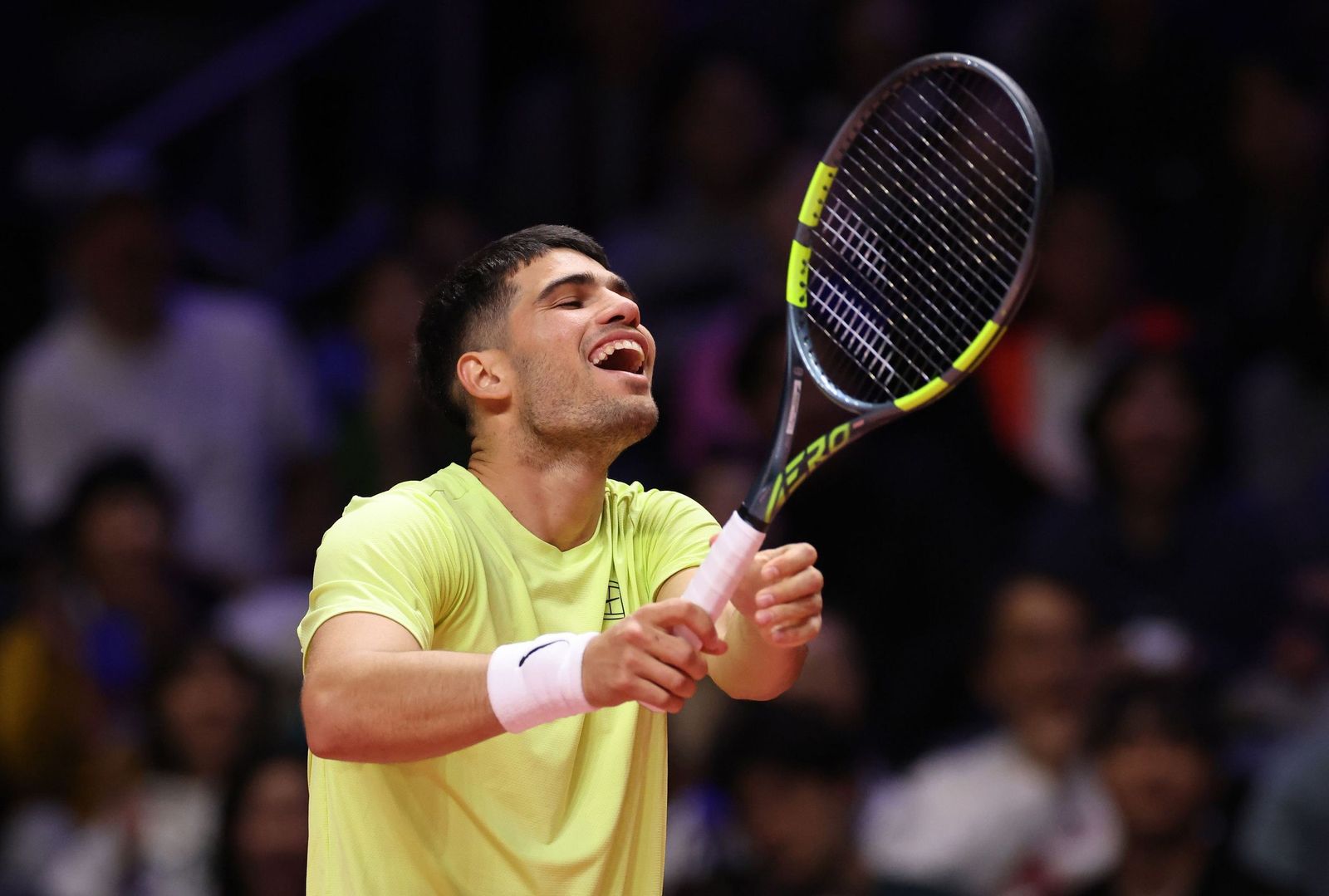 Las fotos de la exhibición entre Alcaraz y Sinner