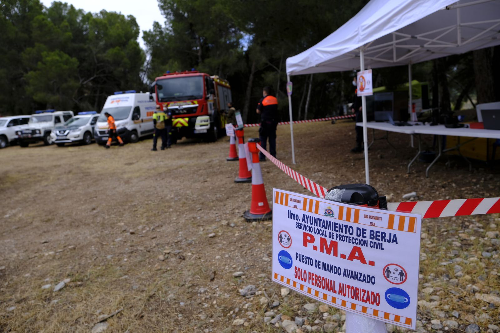 Fotogalería simulacro incendio forestal. Parque periurbano de Castala. Berja (Almería)