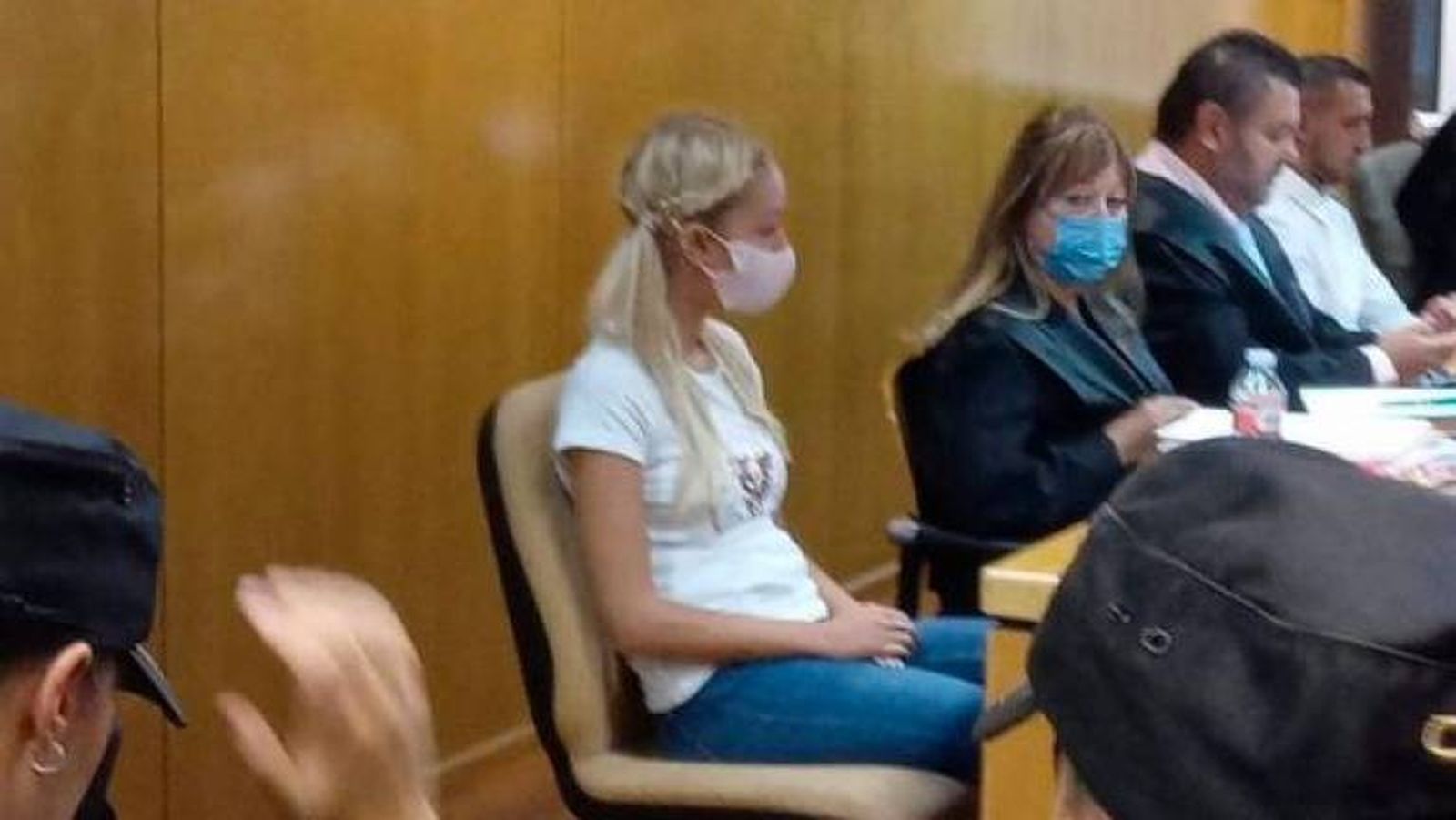 "La Golosina" durante el juicio por el asesinato de Denisa