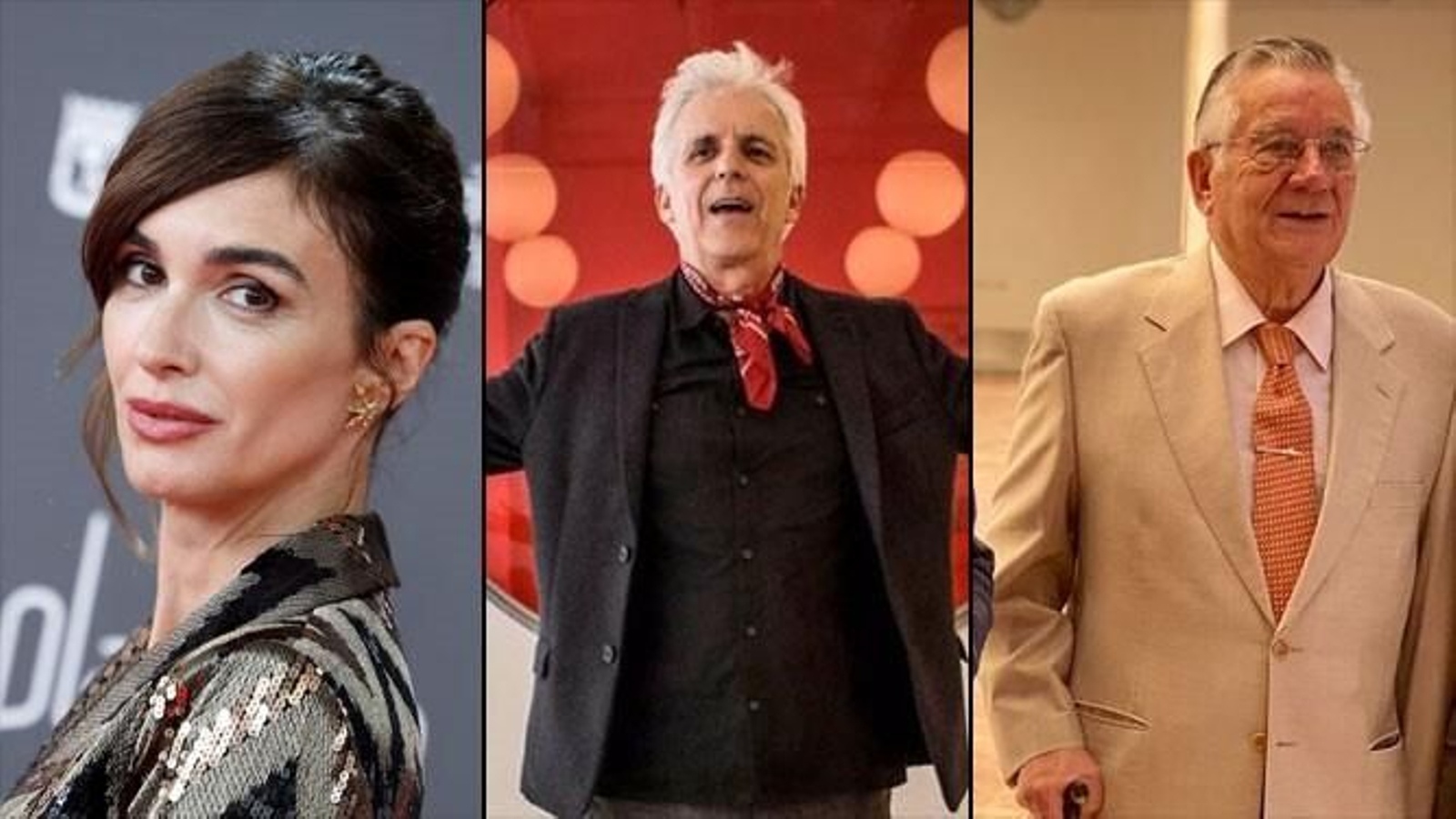 La actriz Paz Vega, el cantante Kiko Veneno y el ya fallecido jardinero José Elías