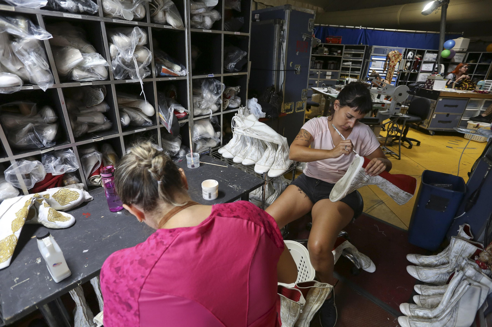 El ensayo del Circo del Sol en Málaga para su espectáculo 'Kooza'