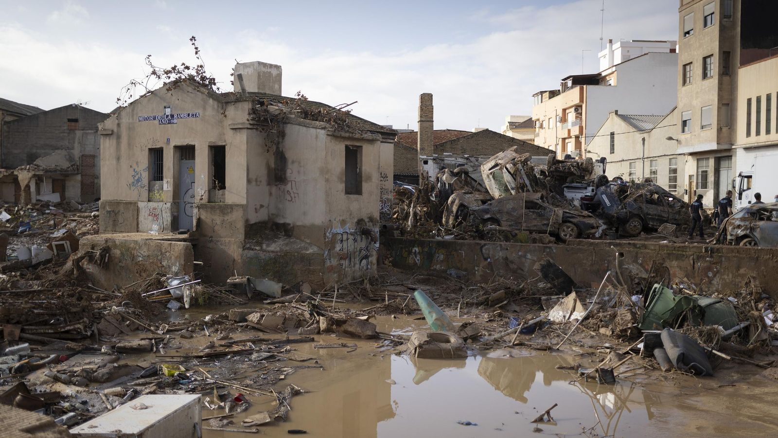 Una zona devastada por las inundaciones en la Comunidad Valenciana. Una zona devastada por las inundaciones en la Comunidad Valenciana.