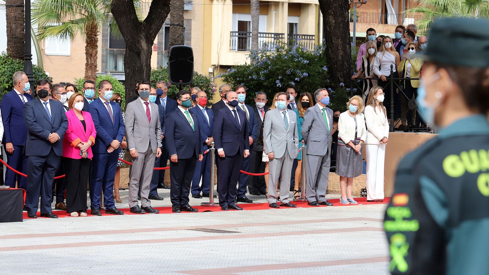 Tribuna de autoridades en el Día de la Patrona de la Guardia Civil.