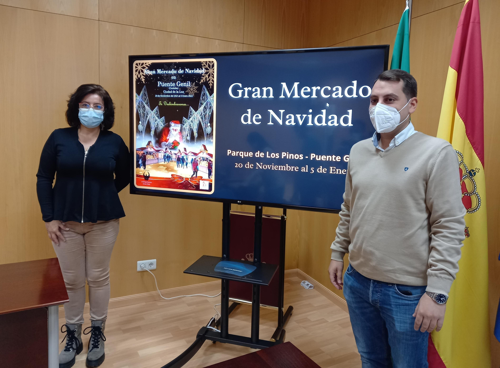 Presentación del mercadillo navideño de Puente Genil.