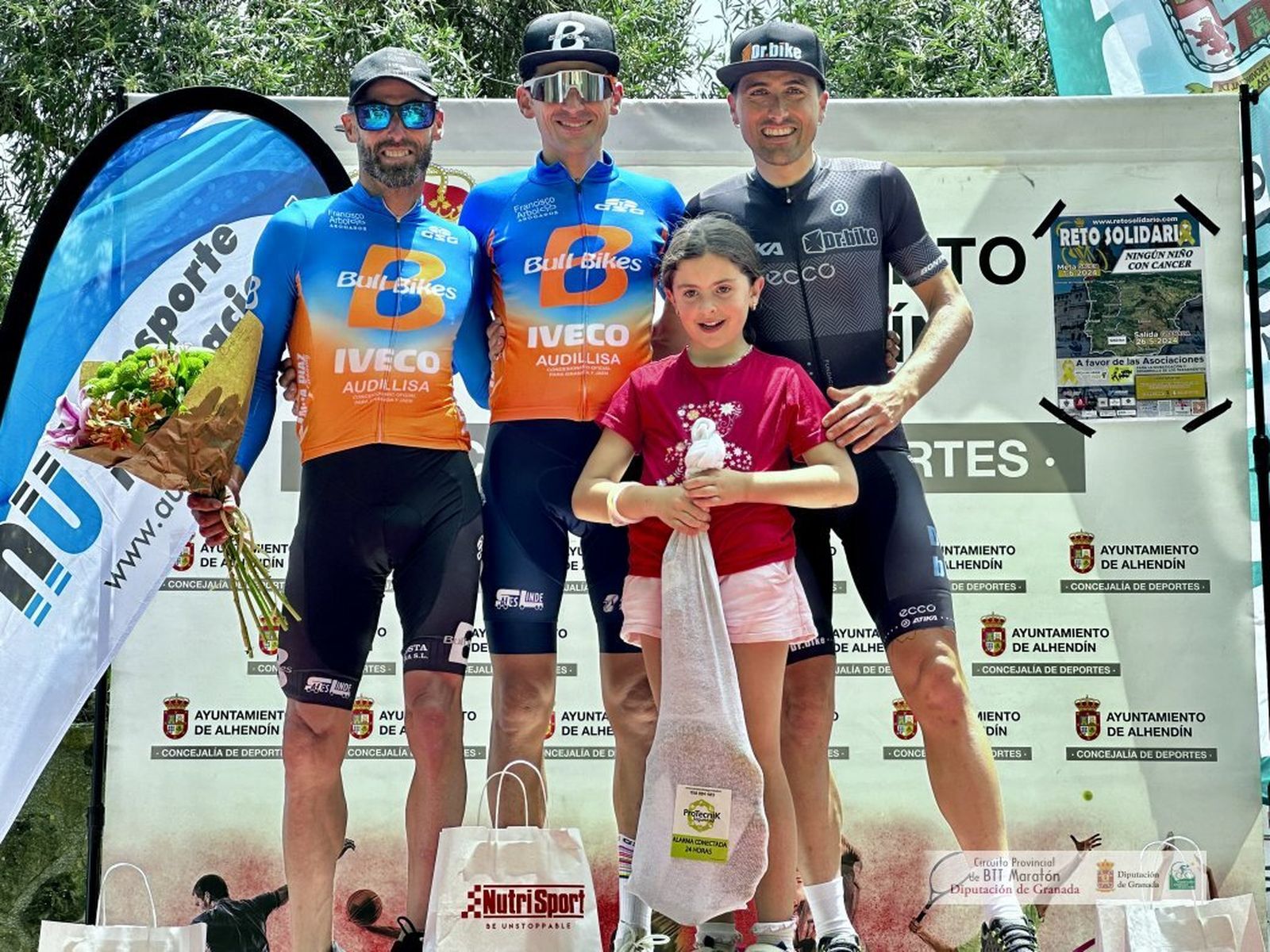 Podio de la prueba celebrada en Alhendín.