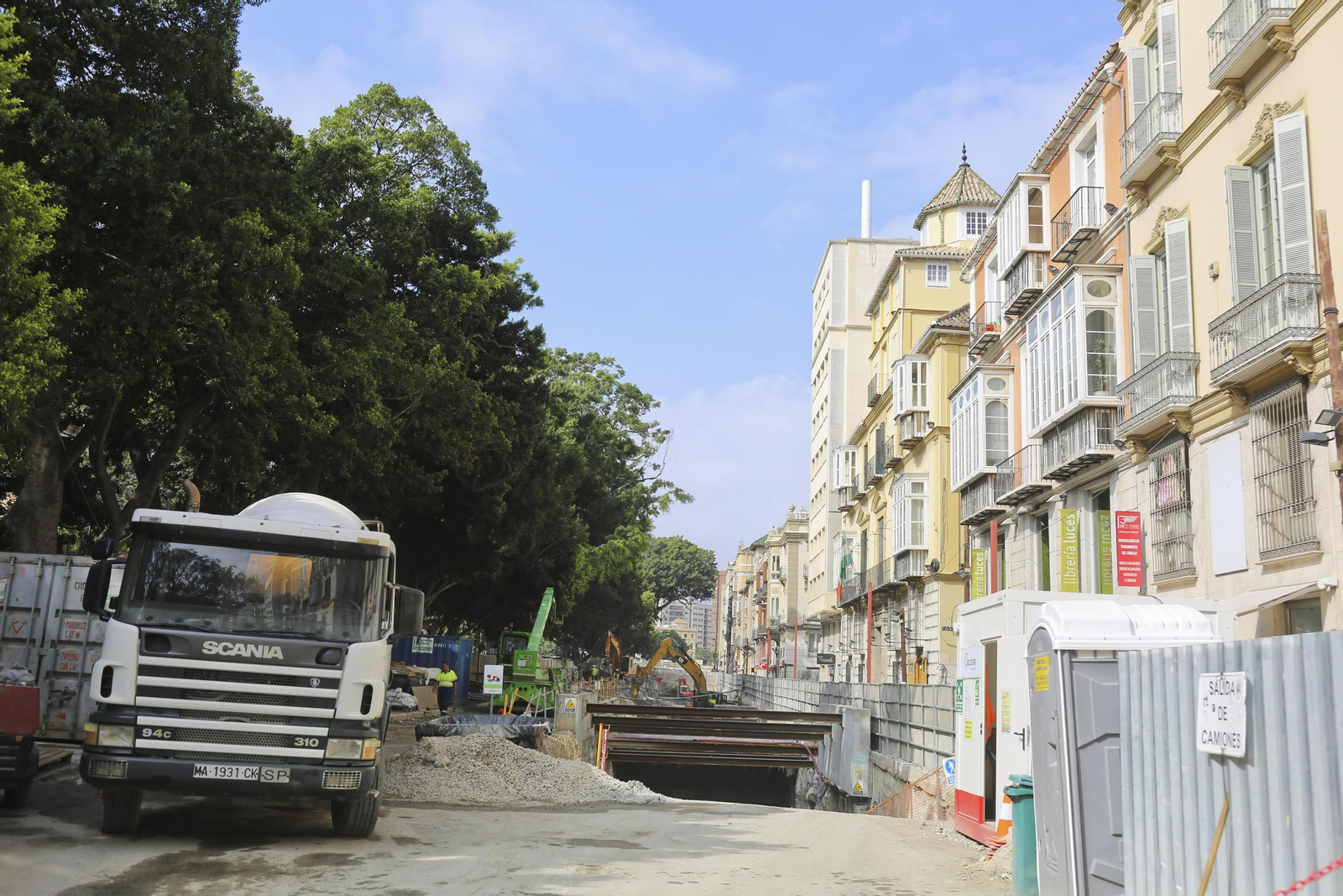 Imagen del lateral norte de la Alameda, en obras
