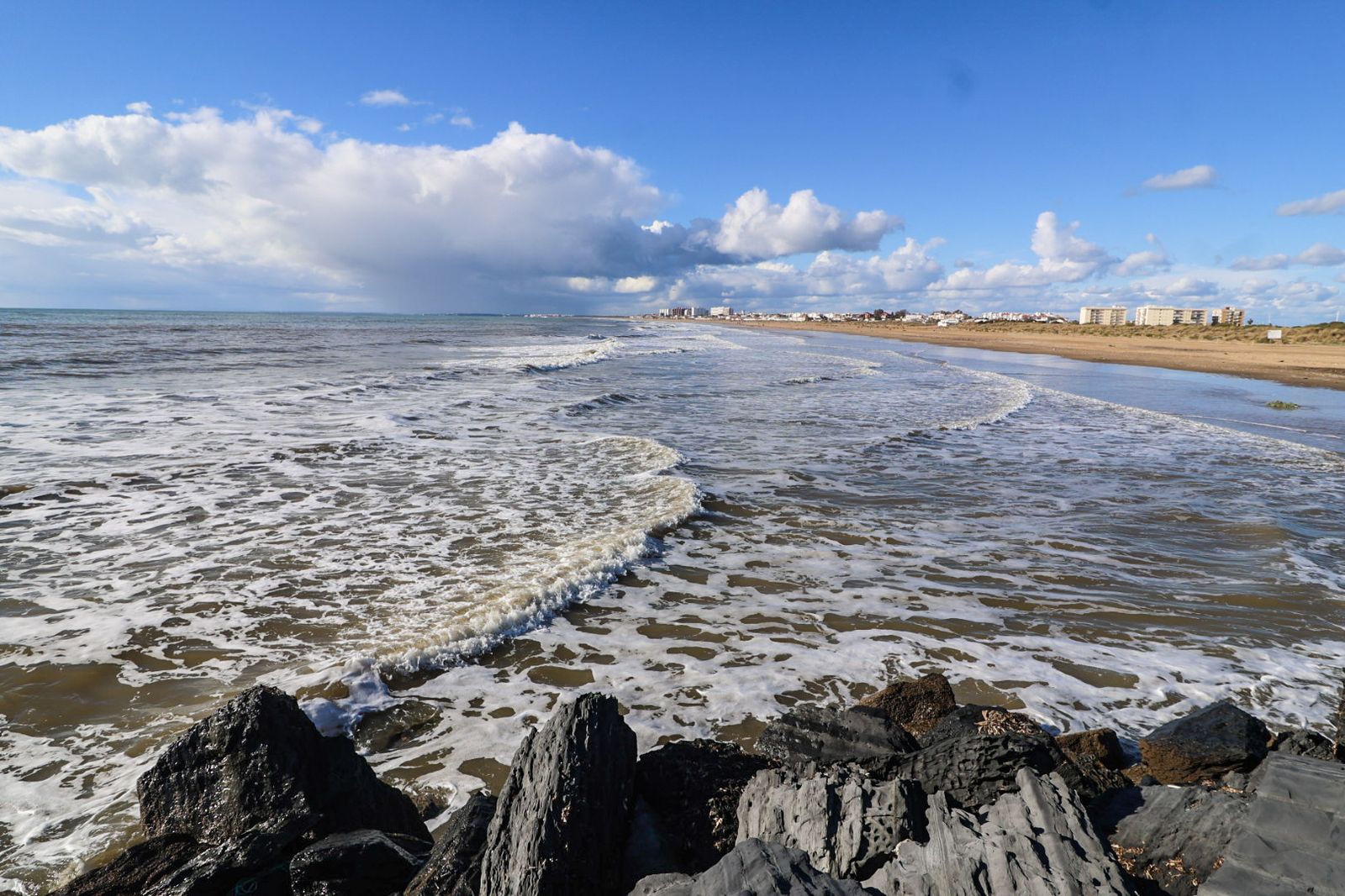 Fotos de la playa de Punta Umbría tras las últimas borrascas