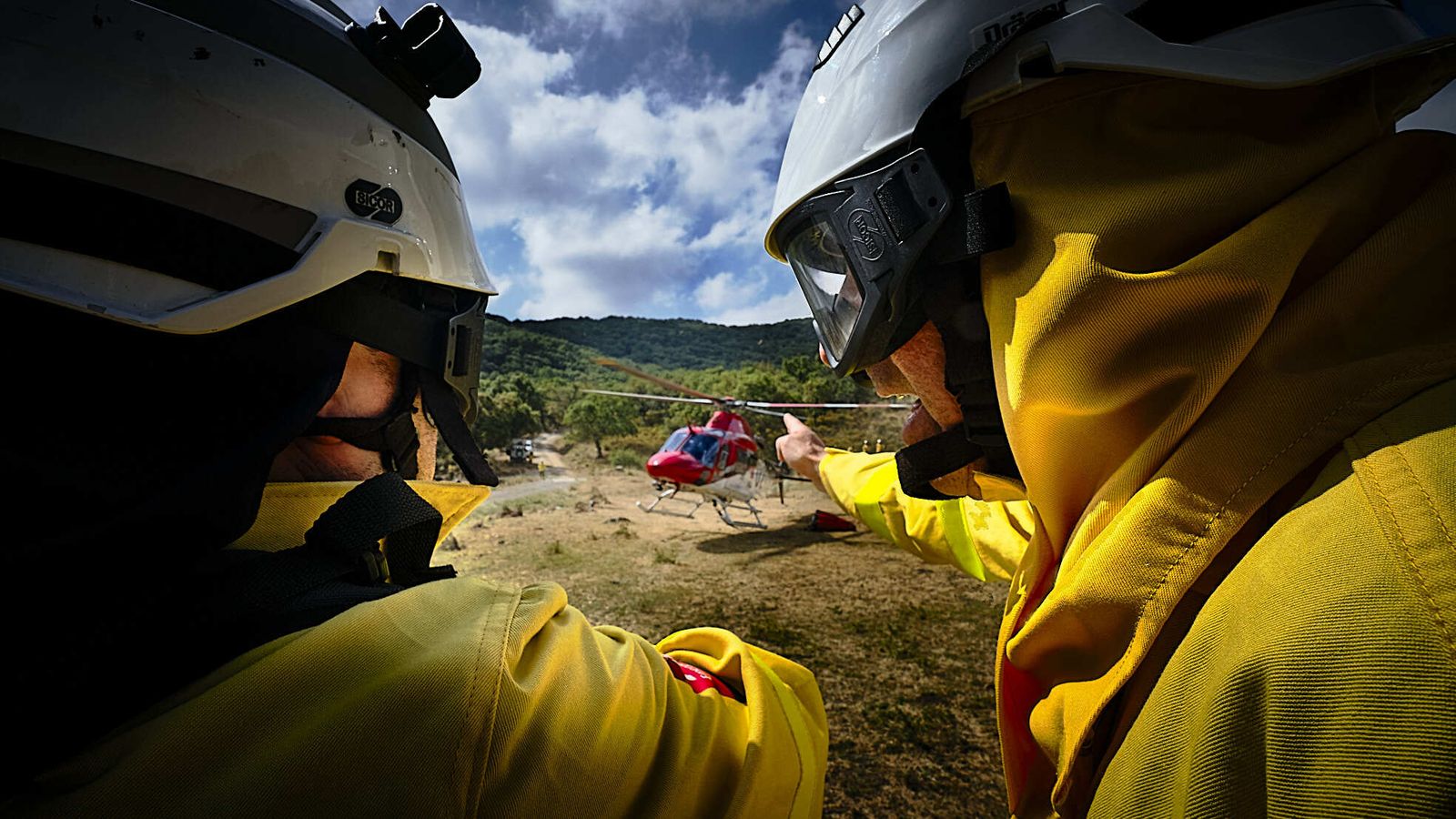 Simulacro de incendio del CEDEFO de Algodonales.