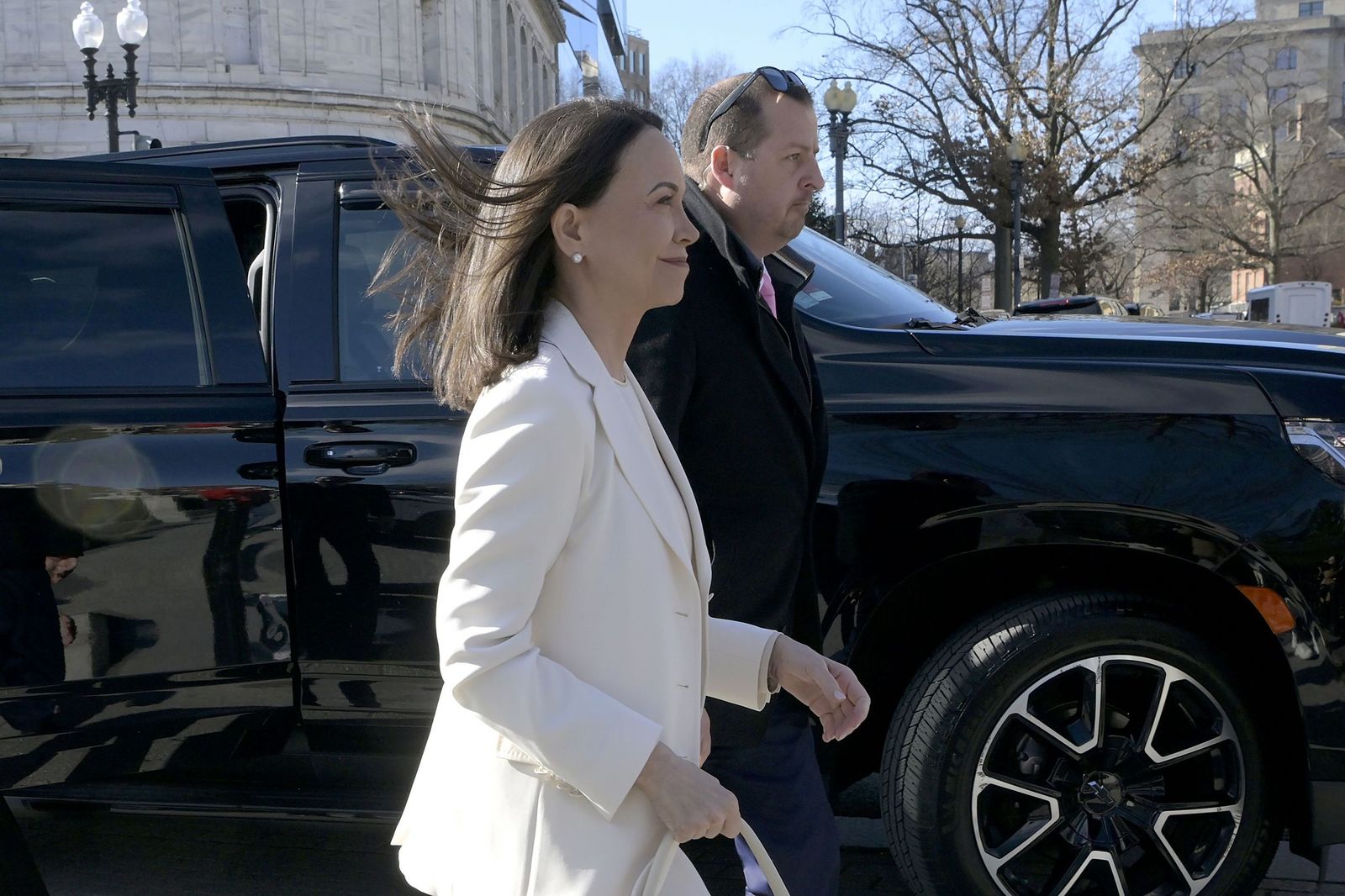 María Corina Machado llega a la Casa Blanca.