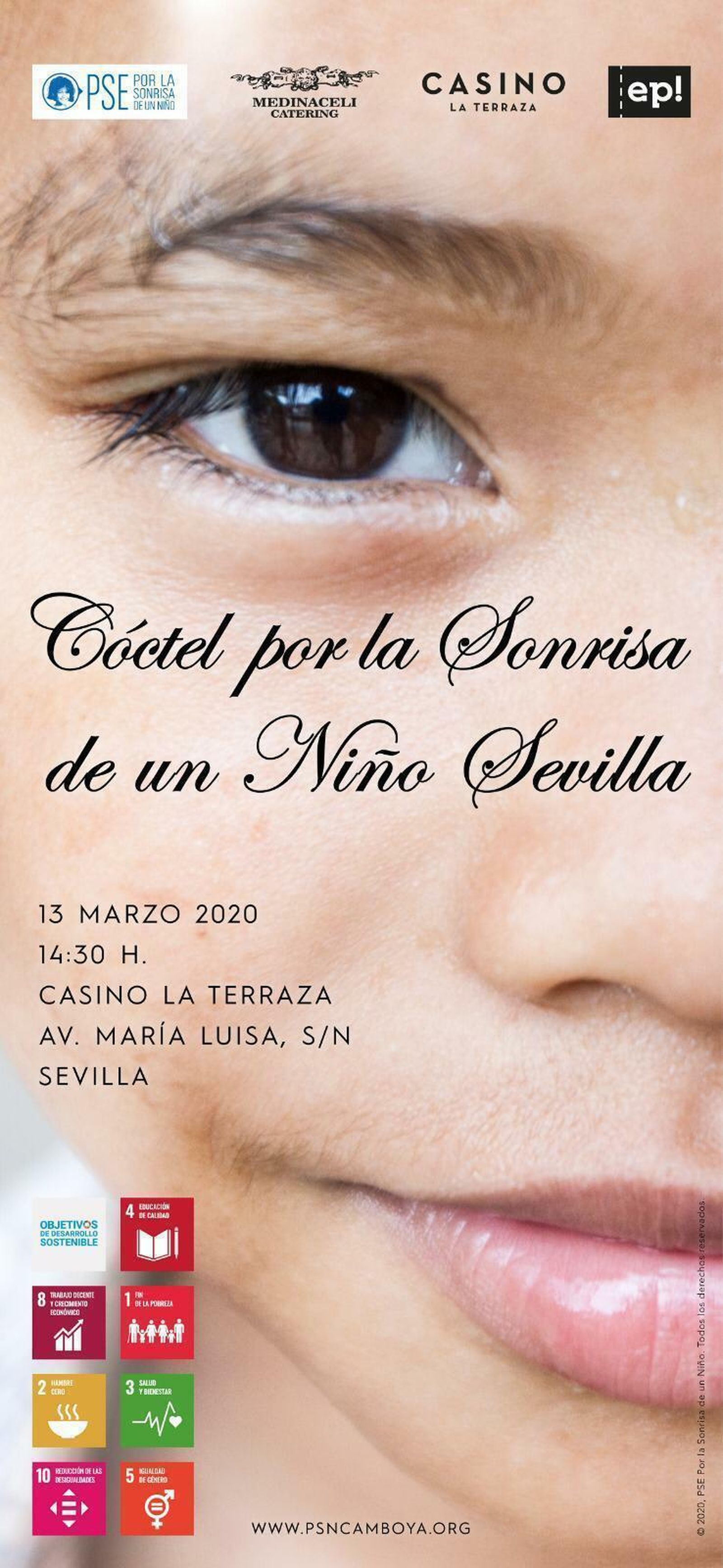 Cartel del Cóctel Por la Sonrisa de un Niño Sevilla.