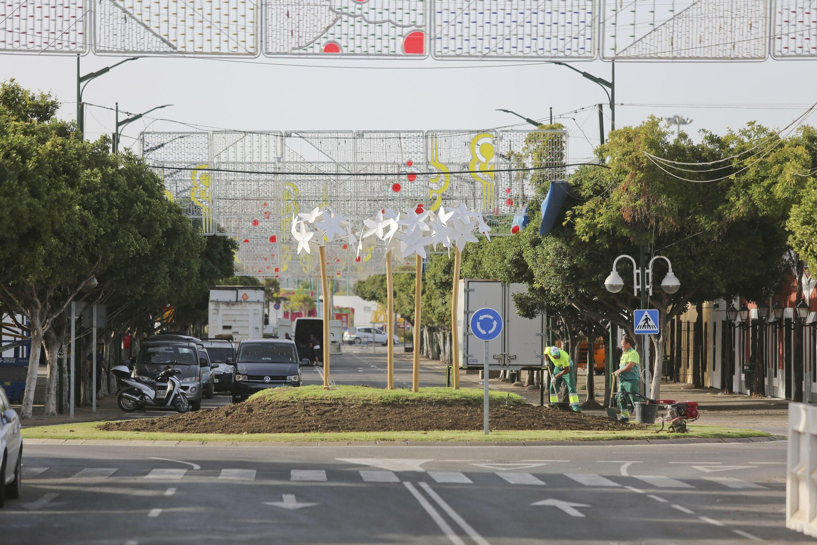 Últimos preparativos en el Real para la Feria de Málaga 2019