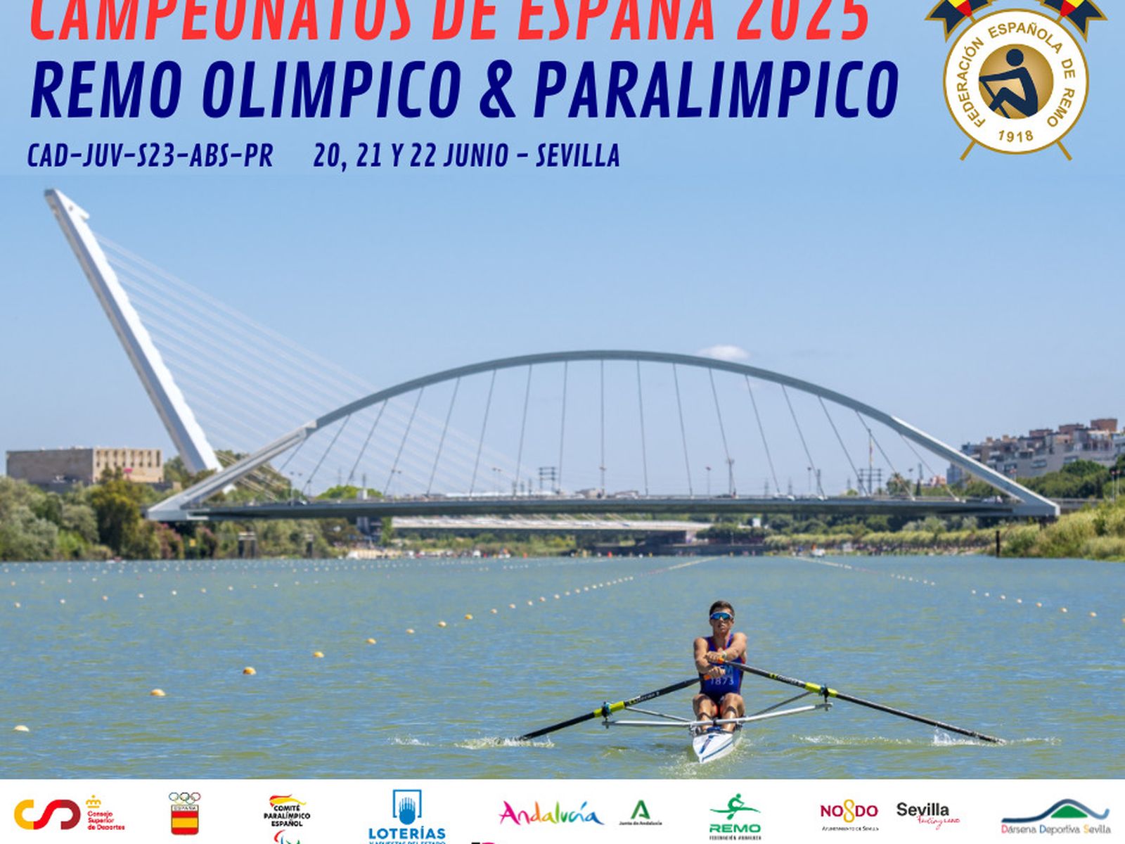 Cartel del Campeonato de España de remo olímpico y paralímpico