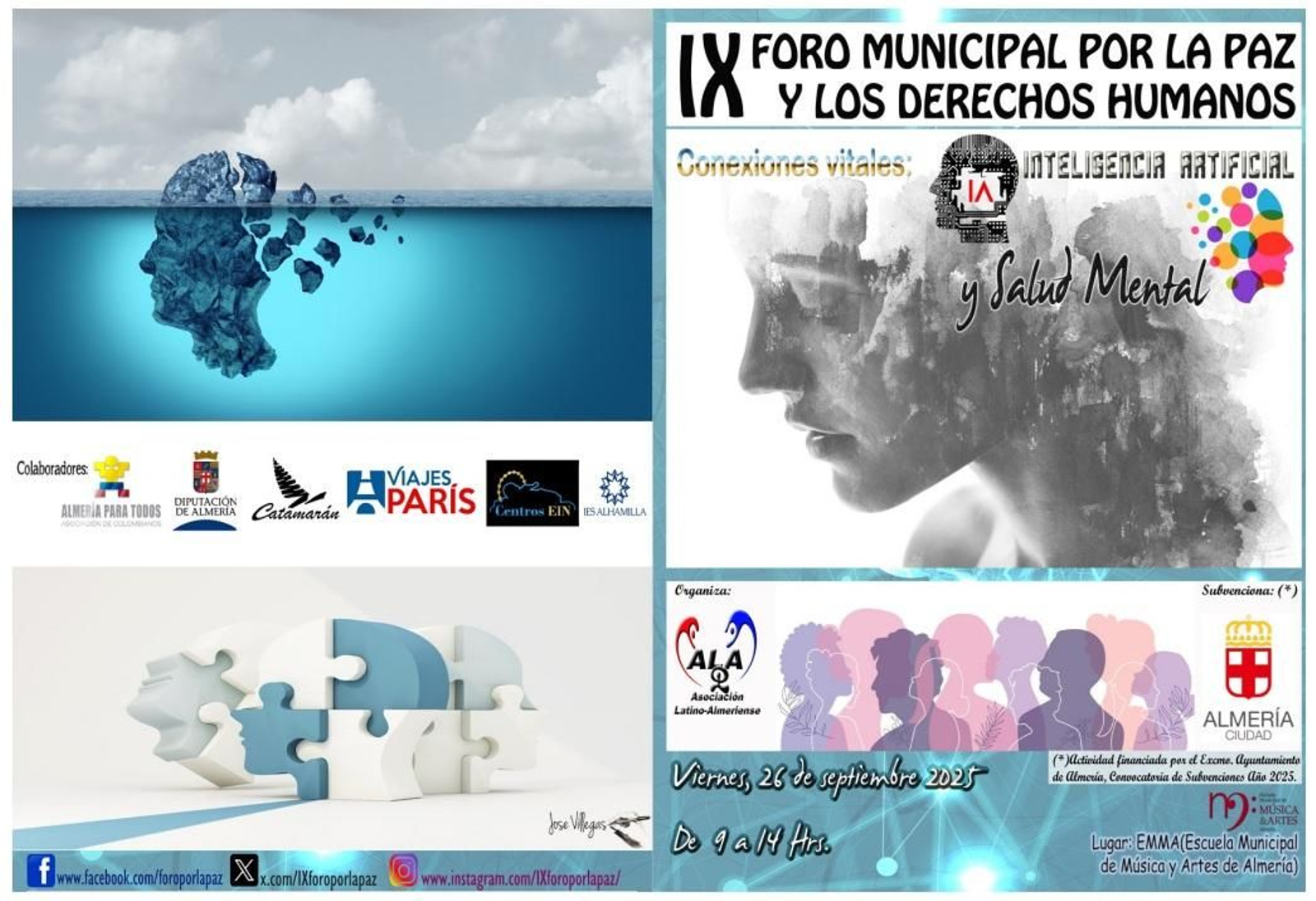 Cartel de la IX edición del Foro Municipal por la Paz y los Derechos Humanos