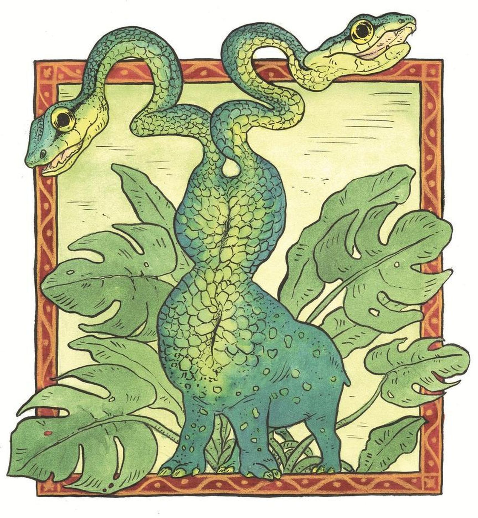 Ilustración de María Espejo para El bestiario de los números.