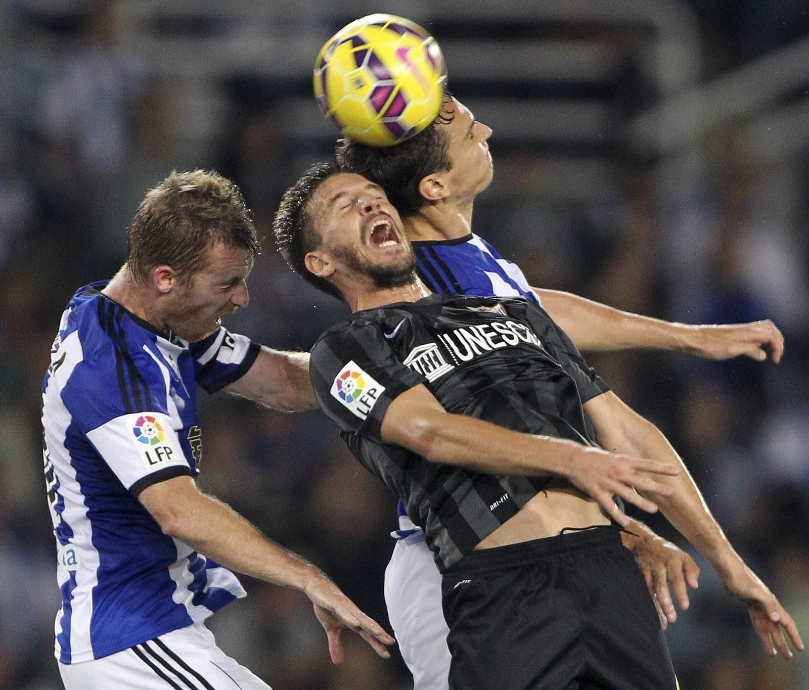 Ansotegi marcó su primer gol en Primera División al Málaga CF