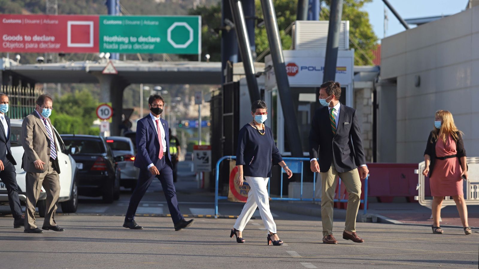 Visita de Arancha González Laya a La Línea y la Verja de Gibraltar