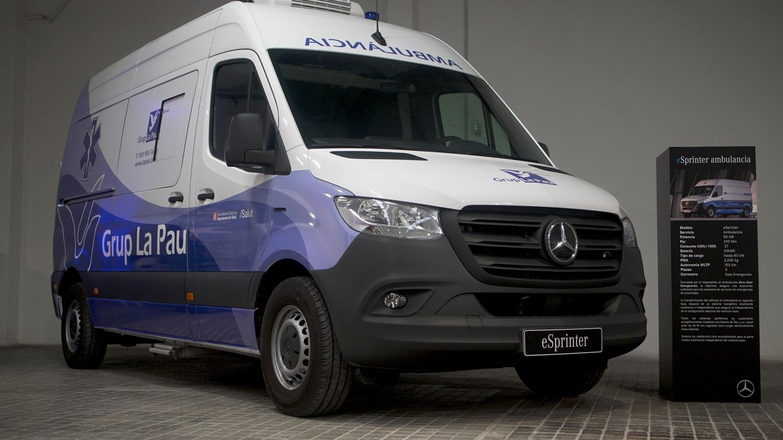 Las furgonetas eléctricas como la eSprinter pueden aportar transformaciones complejas similares a las de las Diesel, como es el caso de las destinadas a transporte sanitario.