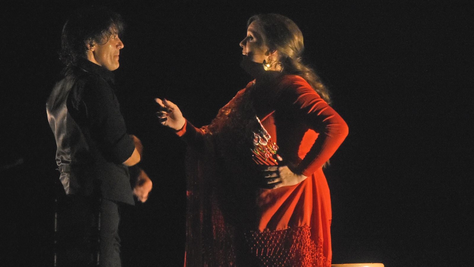 Barrios en el Teatro Góngora con su trabajo 'Clásico'.