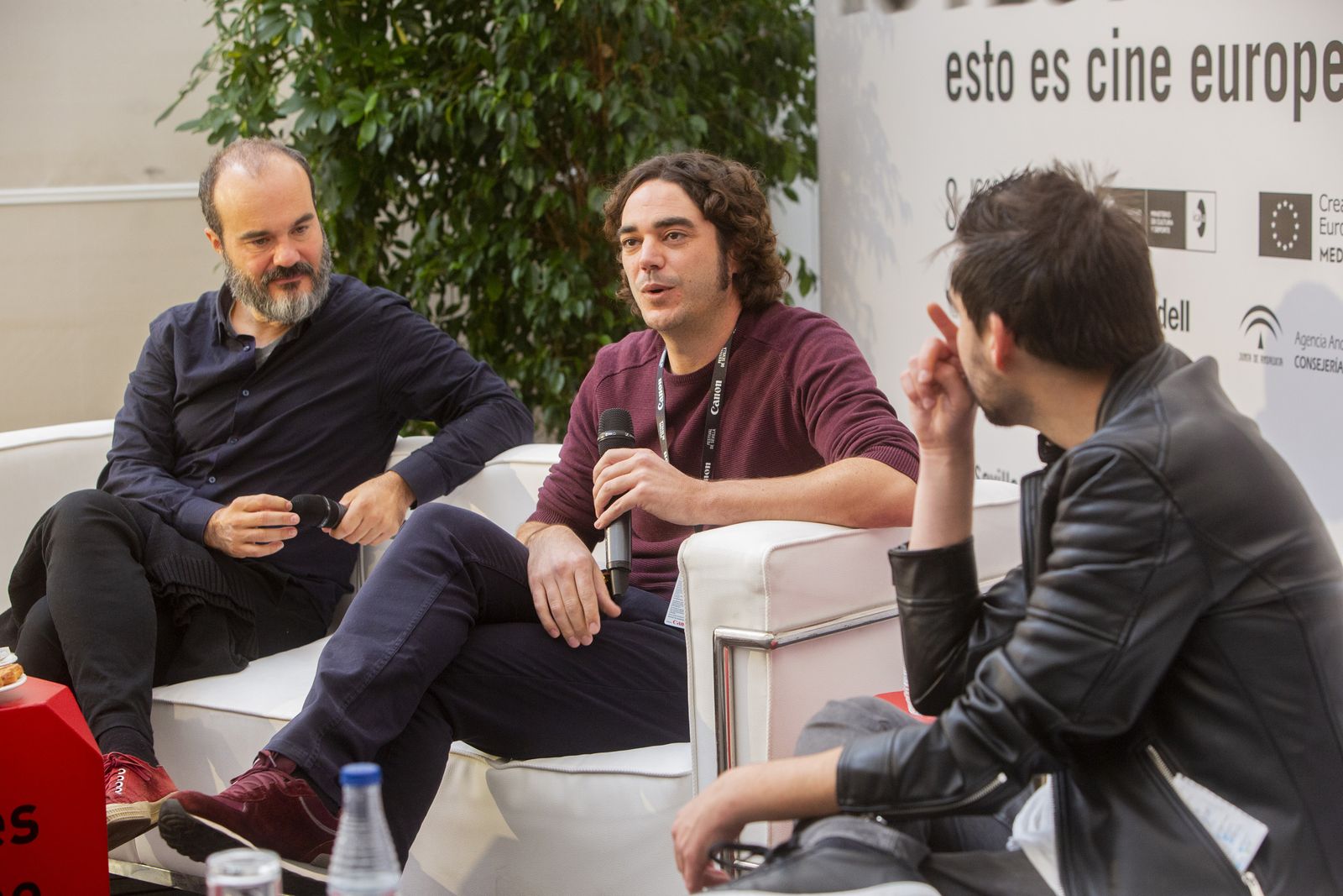 Alejandro Salgado y Oskar Alegría durante un encuentro en el Hotel Hesperia.