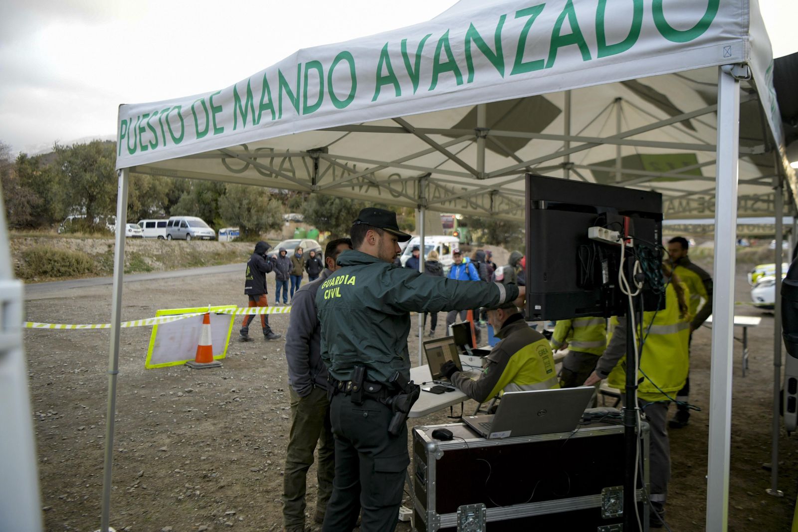 Imagen del dispositivo desplegado en Nigüelas para localizar a Iván Montiel