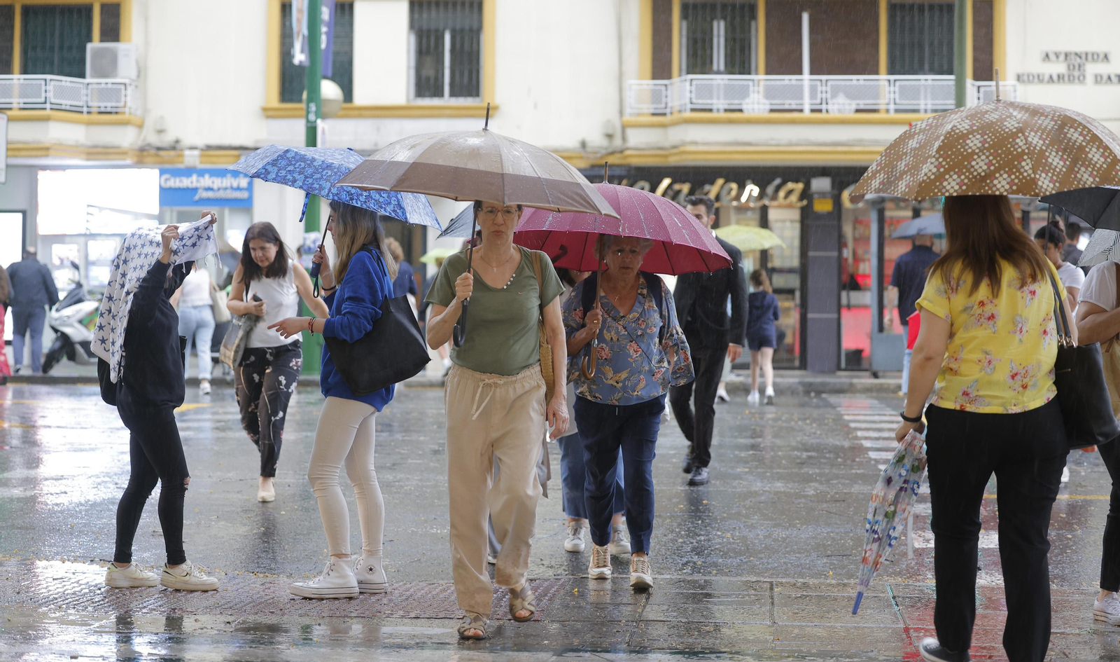 las imágenes de la lluvia en Sevilla