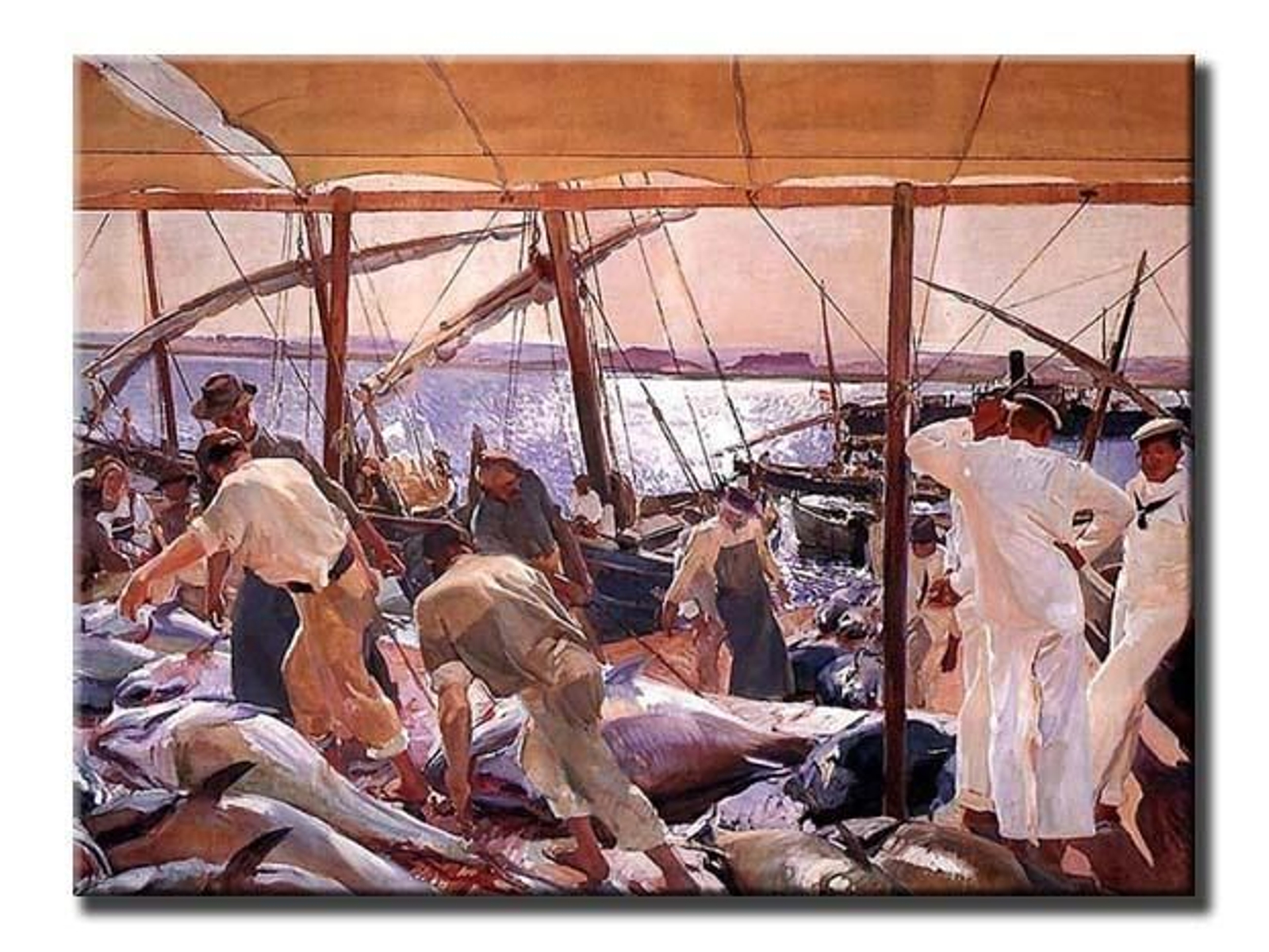 Obra "Ayamonte. La pesca del atún" de Joaquín Sorolla